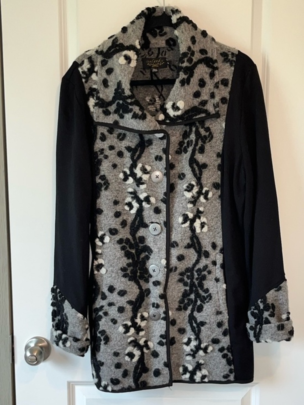 Icelandic Design Wool Blend Button Nordic Sweater Women’s L Classic Boho